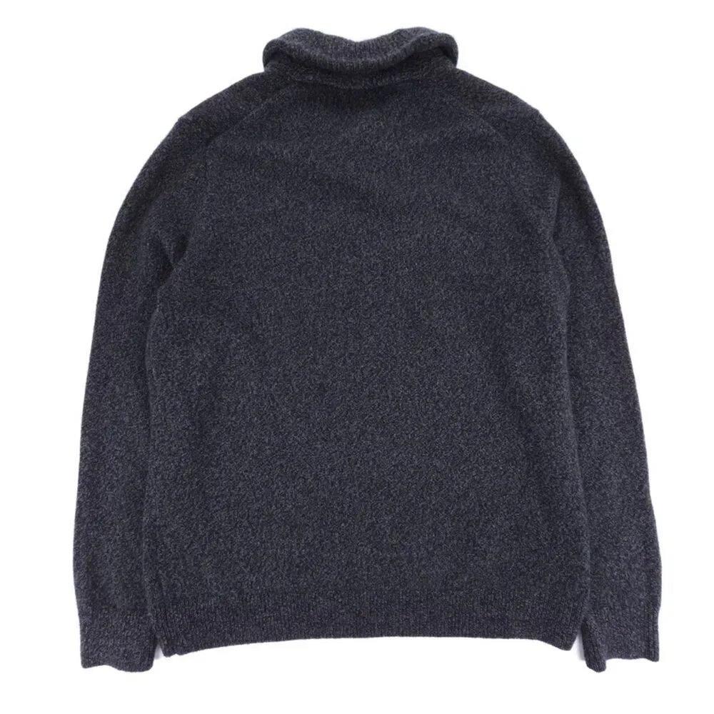 BANANA REPUBLIC 100% Merino Wool Shawl Collar Sweater Old Money Gray Large